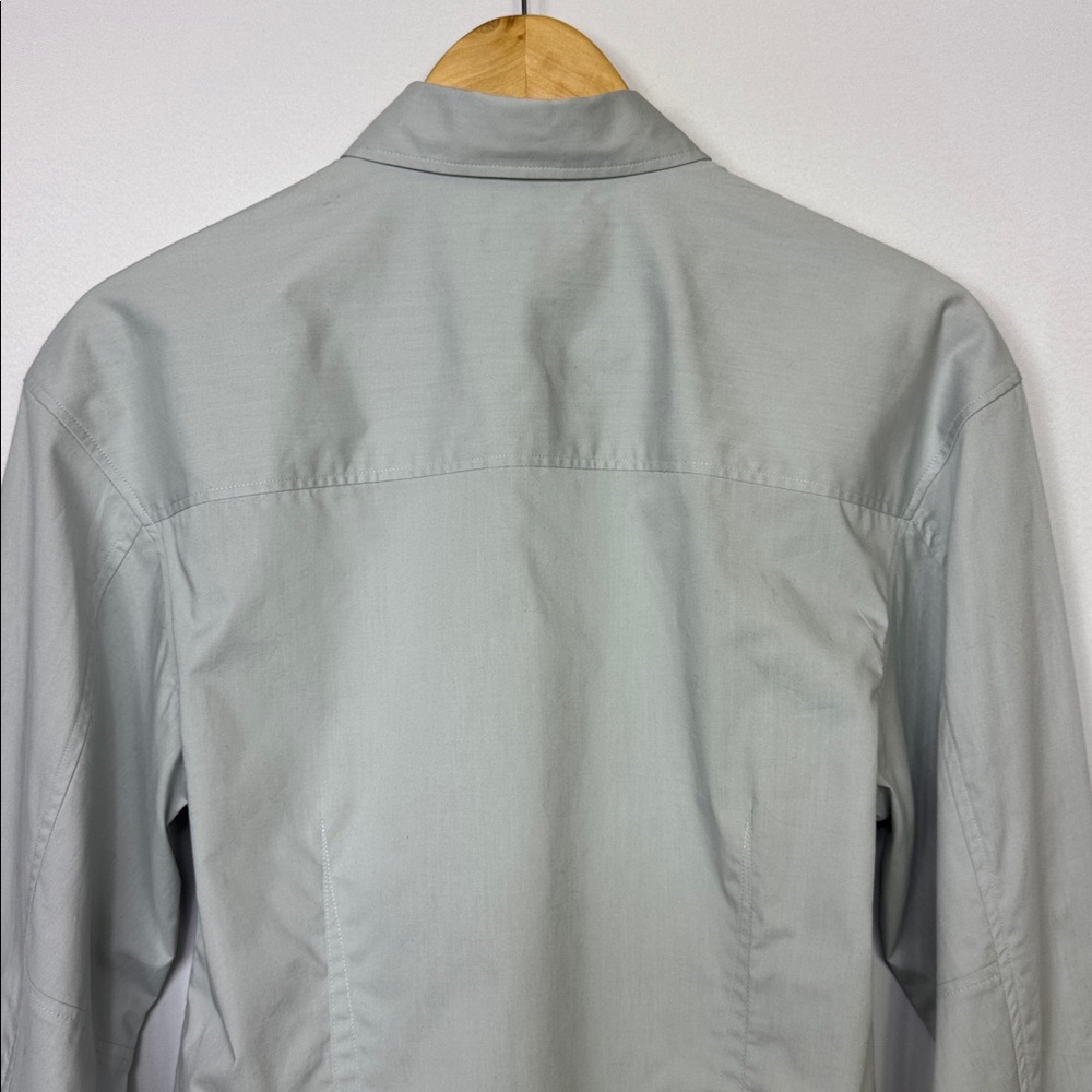 Rag & Bone Becca Poplin Button Down Shirt Gray Size Medium Long Sleeve - Picture 12 of 16